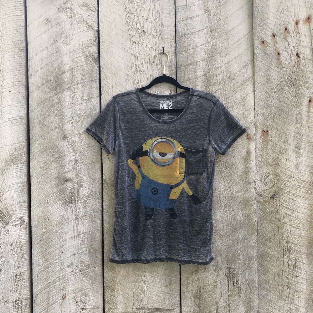 Despicable Me 2 | gray burnout graphic minion tee